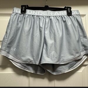 Under Armour Gray Athletic Shorts Lightweight Dolphin Cut